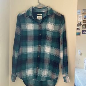 American Eagle Green/turquoise flannel